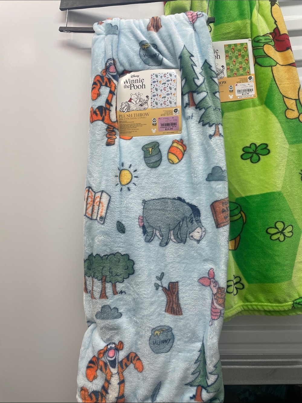 Kids Blankets - Blue Eeyore & Friends lot of 2